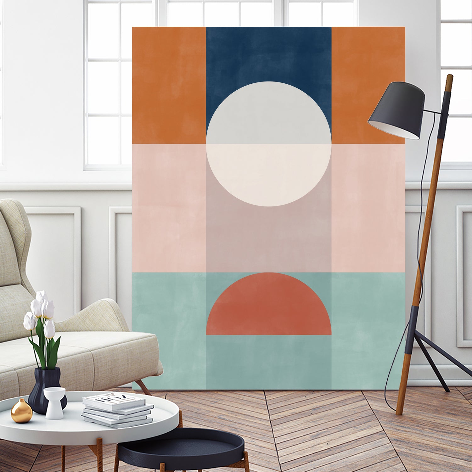 Abstract Geometric Artwork With Earthy Tones by Elena Ristova on GIANT ART - abstract abstract