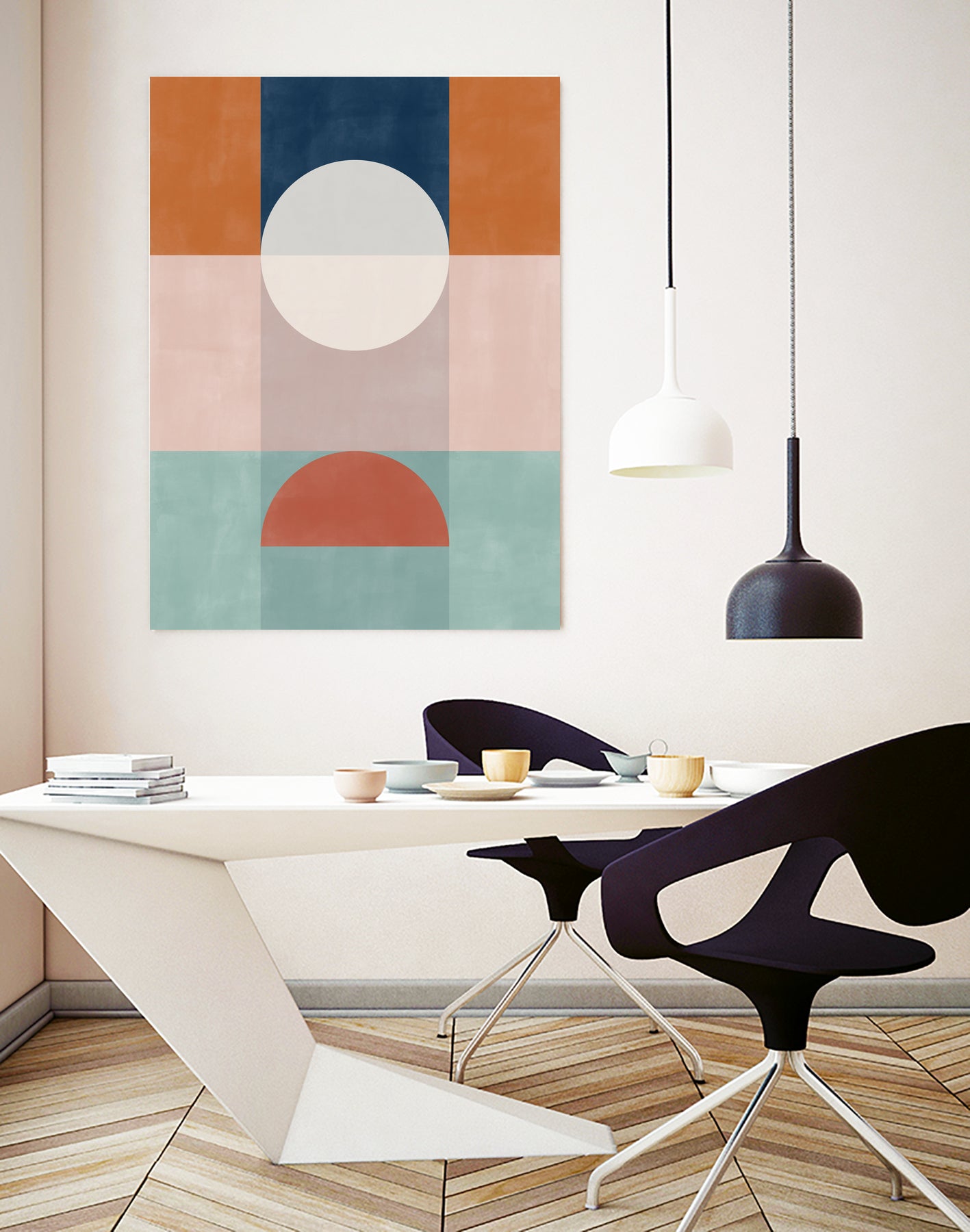 Abstract Geometric Artwork With Earthy Tones by Elena Ristova on GIANT ART - abstract abstract