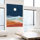 Moonlit Hill Scape by Elena Ristova on GIANT ART - abstract abstract