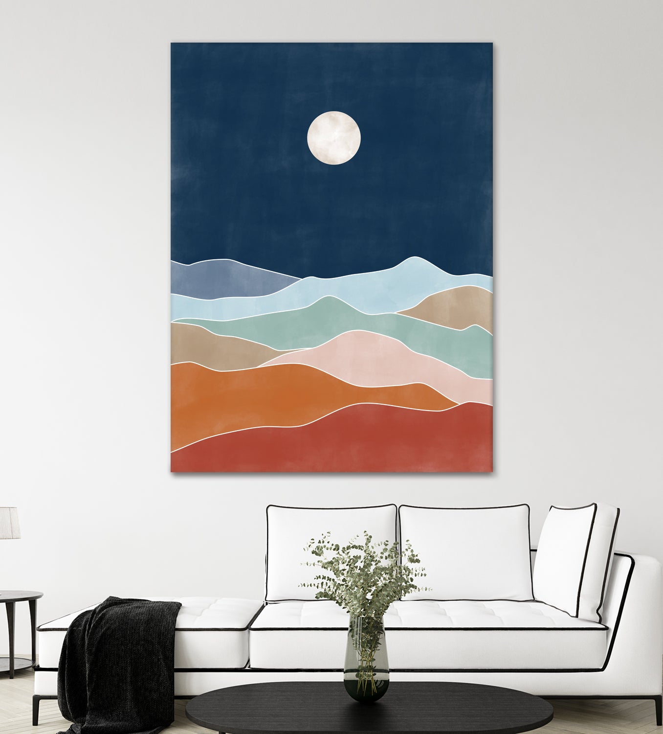 Moonlit Hill Scape by Elena Ristova on GIANT ART - abstract abstract