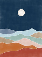 Moonlit Hill Scape by Elena Ristova on GIANT ART - abstract abstract