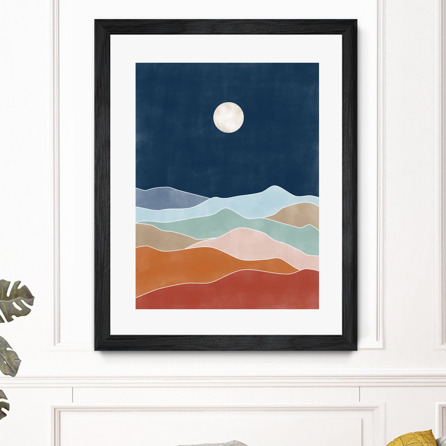 Moonlit Hill Scape by Elena Ristova on GIANT ART - abstract abstract