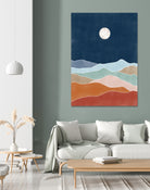 Moonlit Hill Scape by Elena Ristova on GIANT ART - abstract abstract
