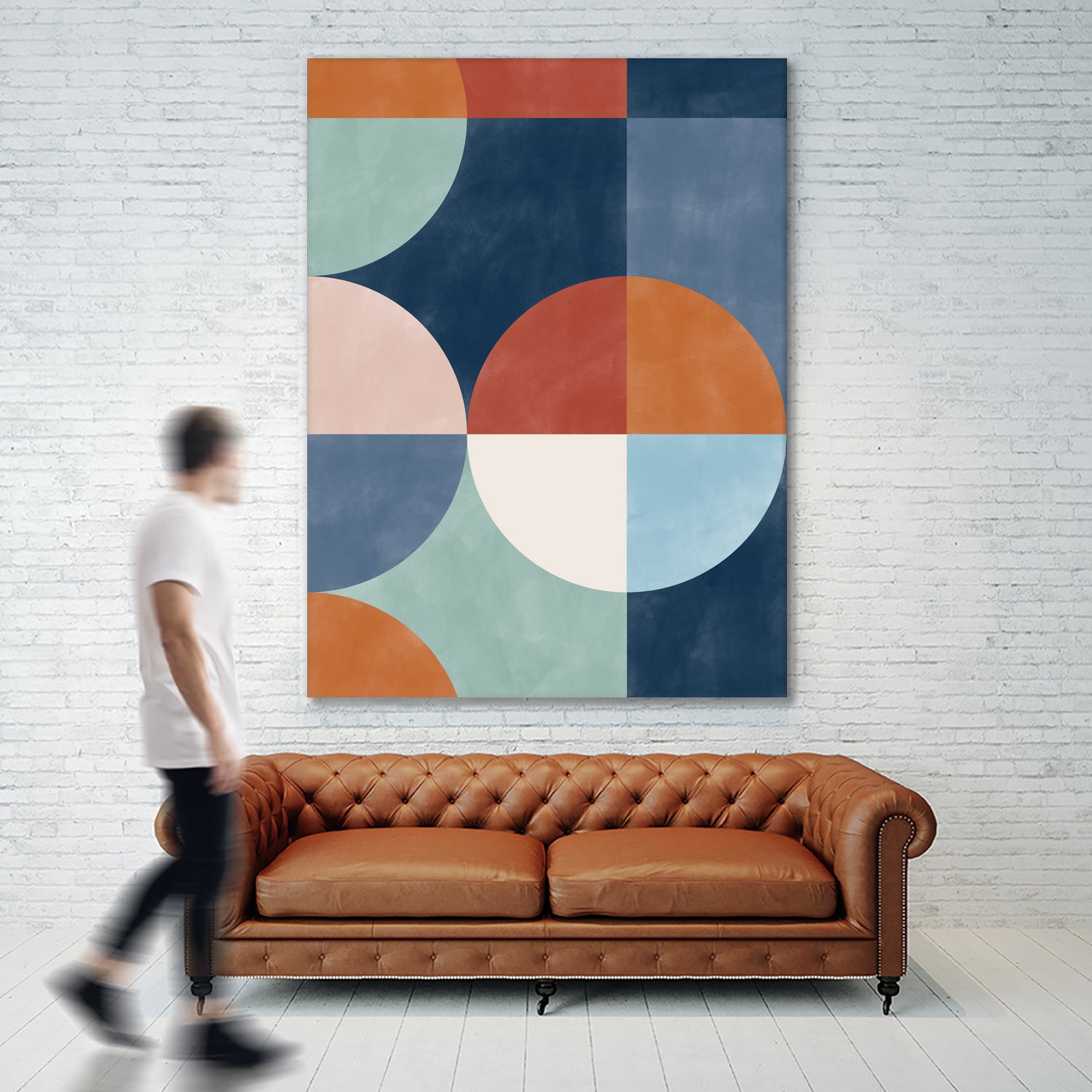 Geometric Shapes With Bold Circles by Elena Ristova on GIANT ART - abstract abstract