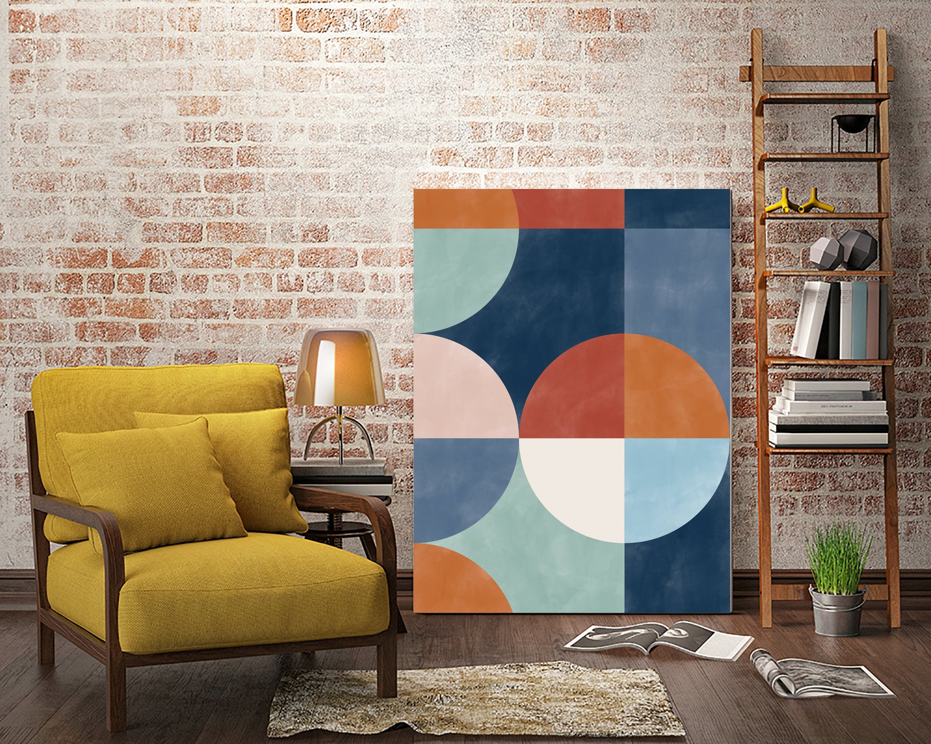 Geometric Shapes With Bold Circles by Elena Ristova on GIANT ART - abstract abstract