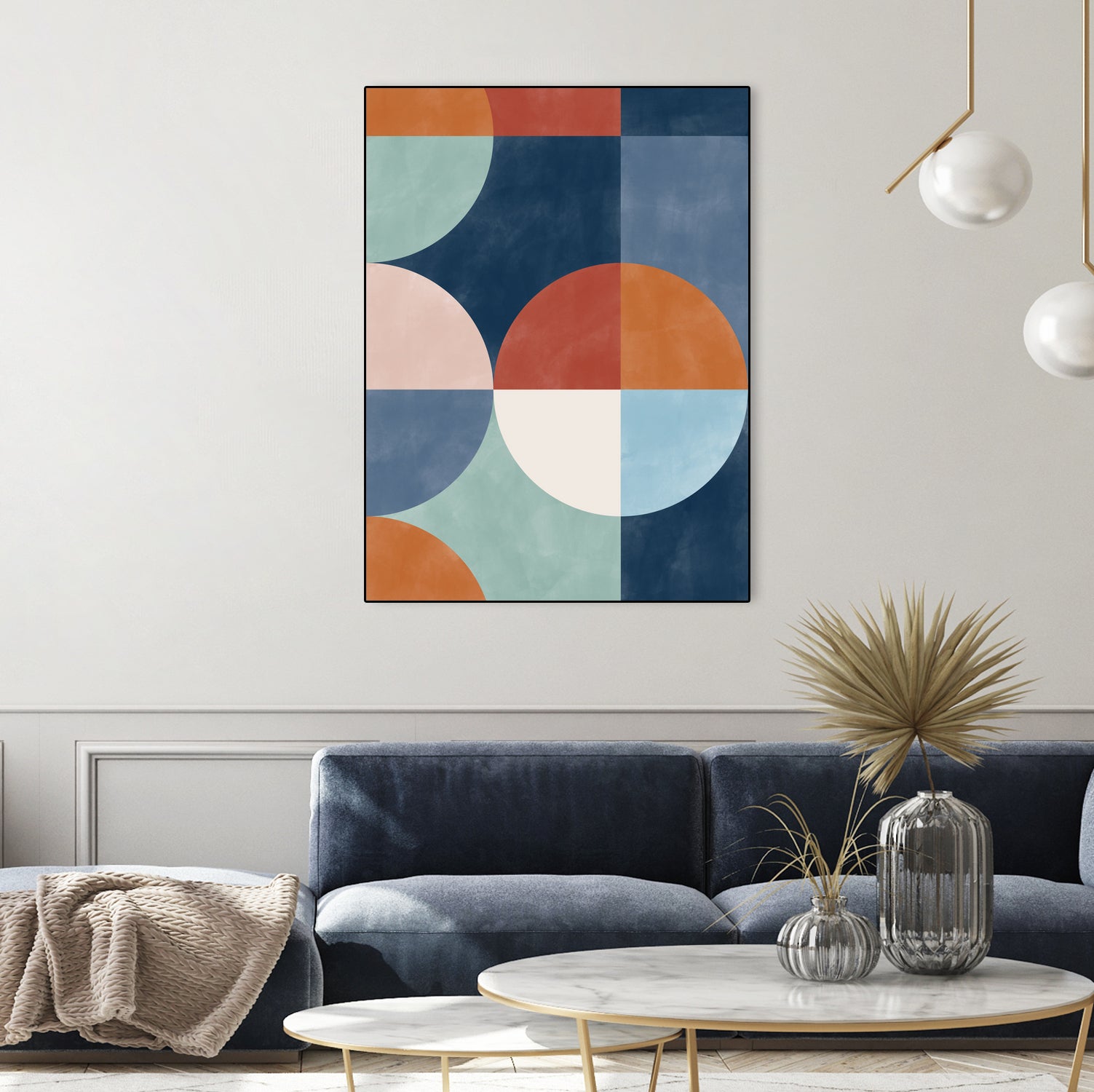 Geometric Shapes With Bold Circles by Elena Ristova on GIANT ART - abstract abstract