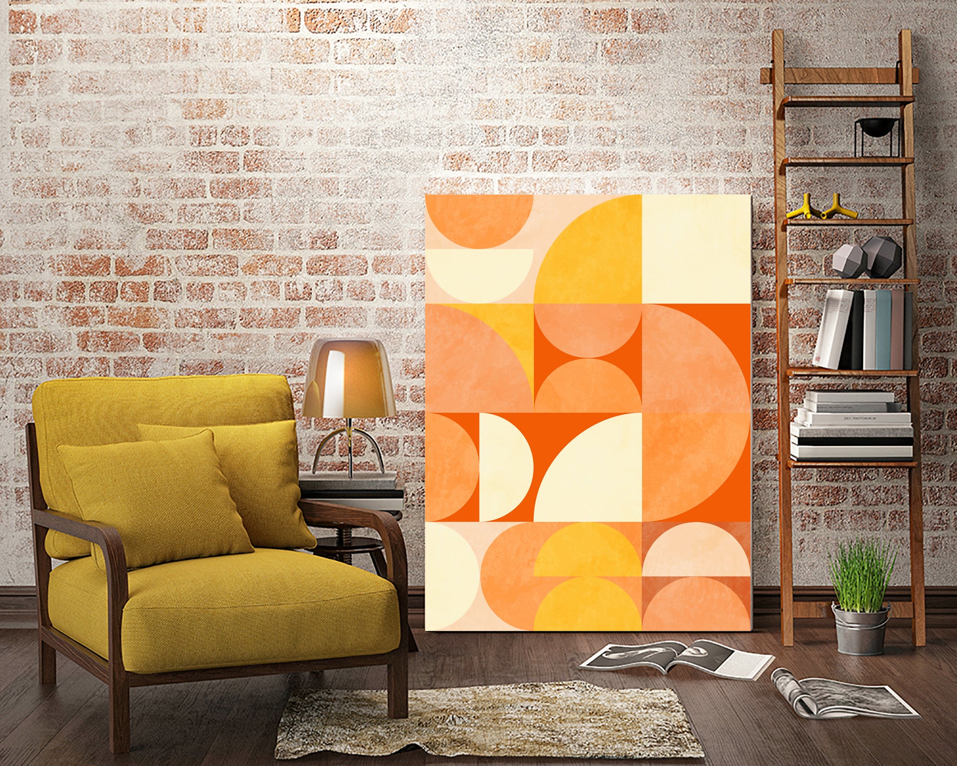 Spring Mid Rhapsody Orange 3 by Ana Rut Bre on GIANT ART - abstract abstract
