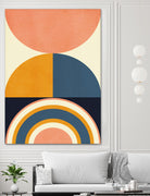 Rainbow Plus Shapes  Blue Mustard10 by Ana Rut Bre on GIANT ART - abstract abstract