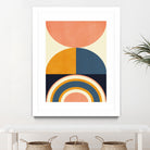 Rainbow Plus Shapes  Blue Mustard10 by Ana Rut Bre on GIANT ART - abstract abstract