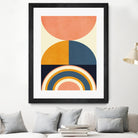 Rainbow Plus Shapes  Blue Mustard10 by Ana Rut Bre on GIANT ART - abstract abstract