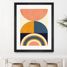 Rainbow Plus Shapes  Blue Mustard10 by Ana Rut Bre on GIANT ART - abstract abstract