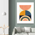 Rainbow Plus Shapes  Blue Mustard10 by Ana Rut Bre on GIANT ART - abstract abstract