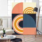 Rainbow Plus Shapes  Blue Mustard9 by Ana Rut Bre on GIANT ART - abstract abstract