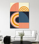 Rainbow Plus Shapes  Blue Mustard9 by Ana Rut Bre on GIANT ART - abstract abstract