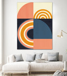 Rainbow Plus Shapes  Blue Mustard9 by Ana Rut Bre on GIANT ART - abstract abstract