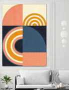 Rainbow Plus Shapes  Blue Mustard9 by Ana Rut Bre on GIANT ART - abstract abstract