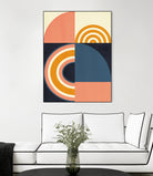 Rainbow Plus Shapes  Blue Mustard9 by Ana Rut Bre on GIANT ART - abstract abstract