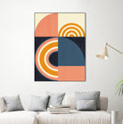 Rainbow Plus Shapes  Blue Mustard9 by Ana Rut Bre on GIANT ART - abstract abstract