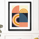 Rainbow Plus Shapes  Blue Mustard9 by Ana Rut Bre on GIANT ART - abstract abstract