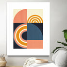 Rainbow Plus Shapes  Blue Mustard9 by Ana Rut Bre on GIANT ART - abstract abstract