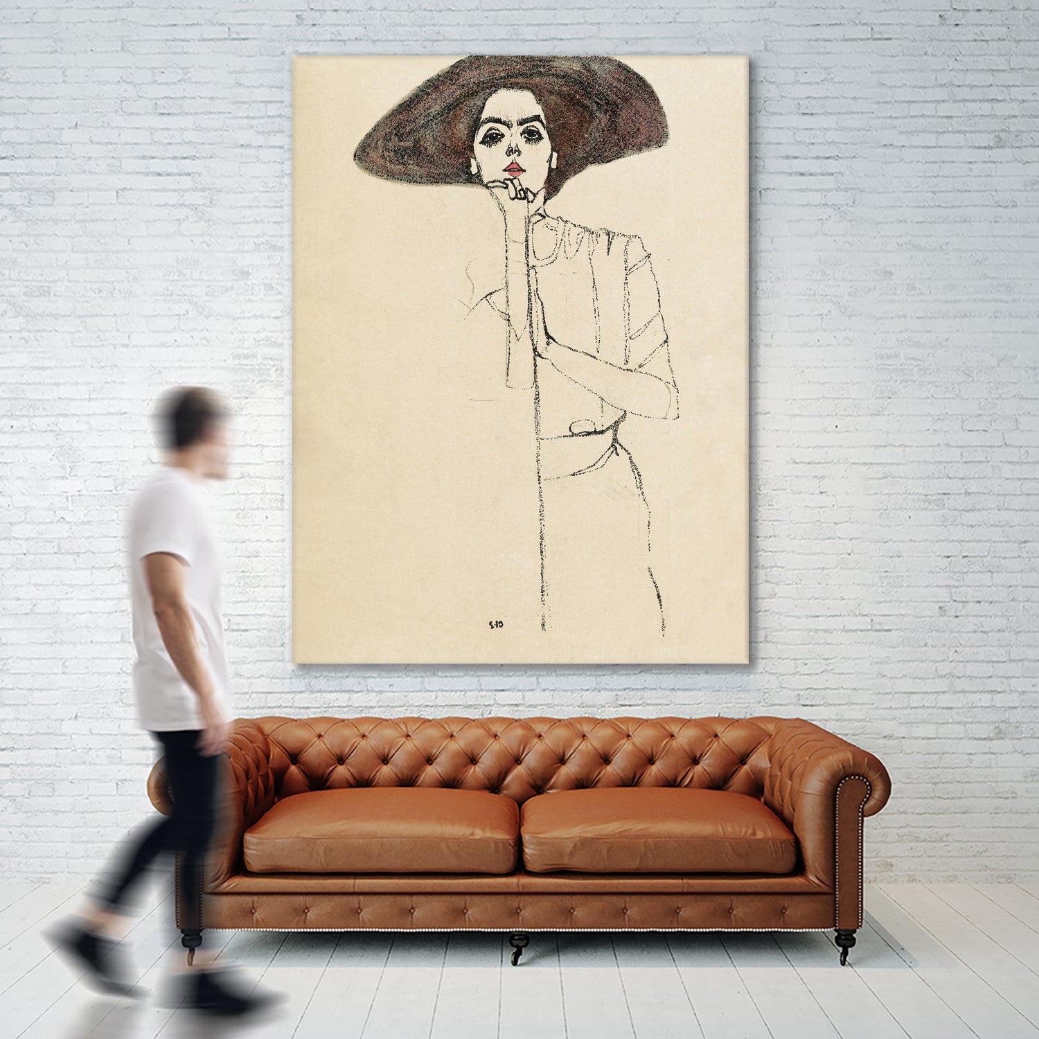 Portrait of a Woman 1910 by EGON on GIANT ART - illustration egon schiele