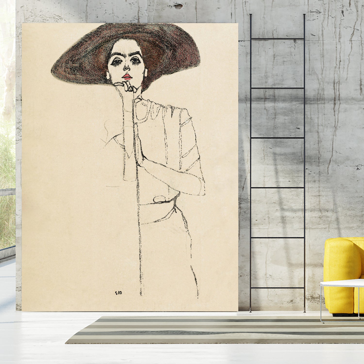 Portrait of a Woman 1910 by EGON on GIANT ART - illustration egon schiele