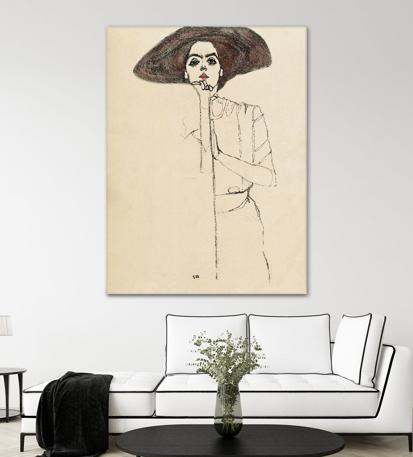 Portrait of a Woman 1910 by EGON on GIANT ART - illustration egon schiele