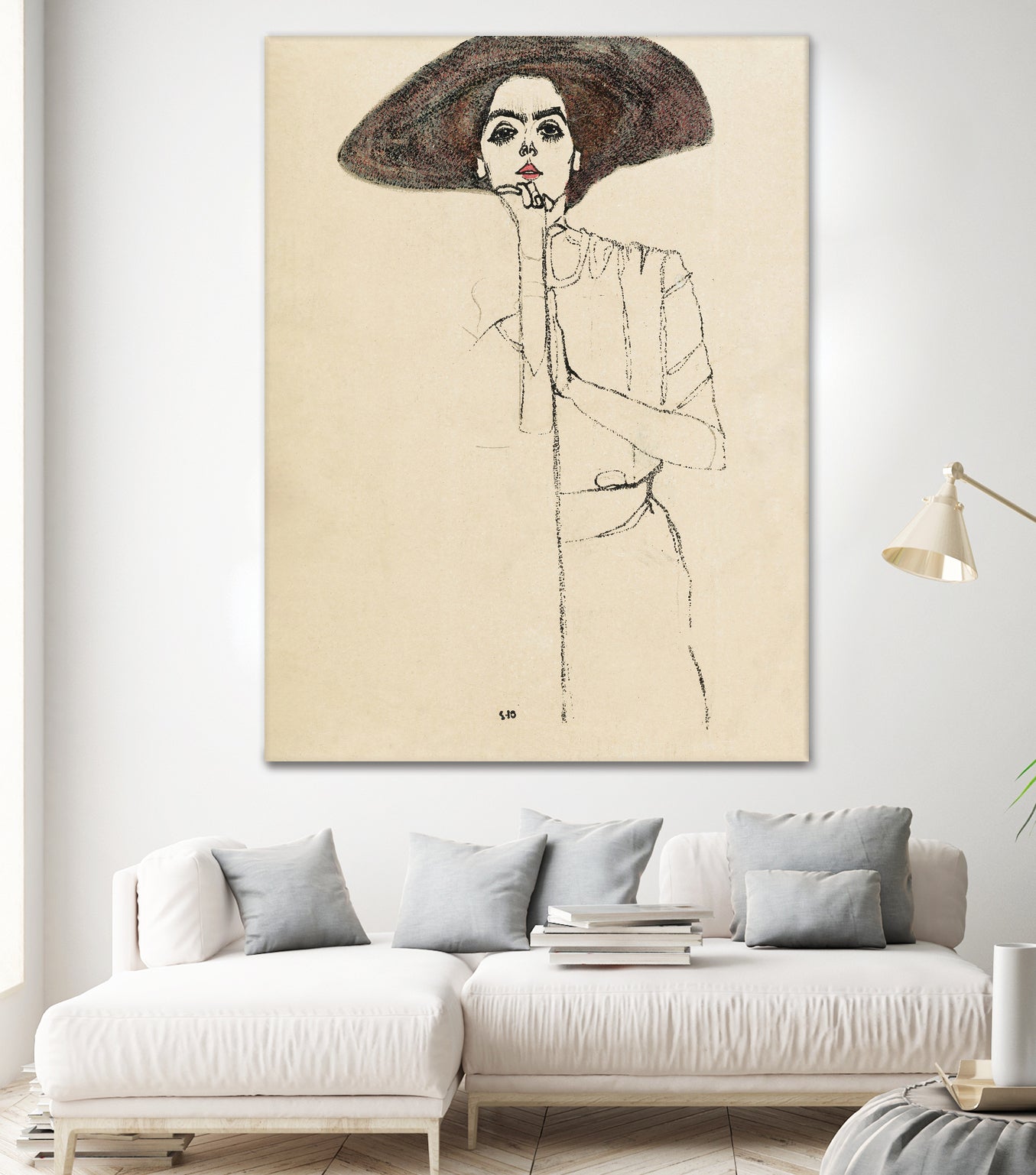 Portrait of a Woman 1910 by EGON on GIANT ART - illustration egon schiele