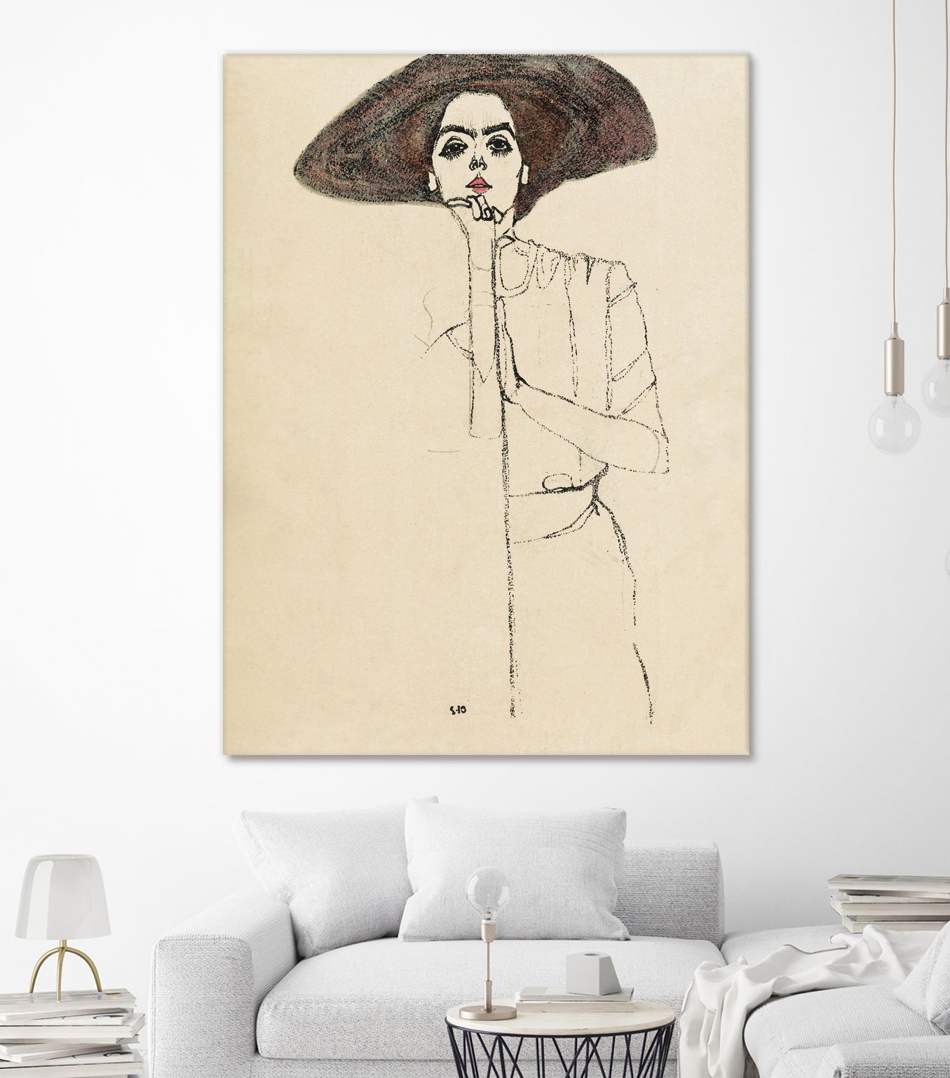 Portrait of a Woman 1910 by EGON on GIANT ART - illustration egon schiele