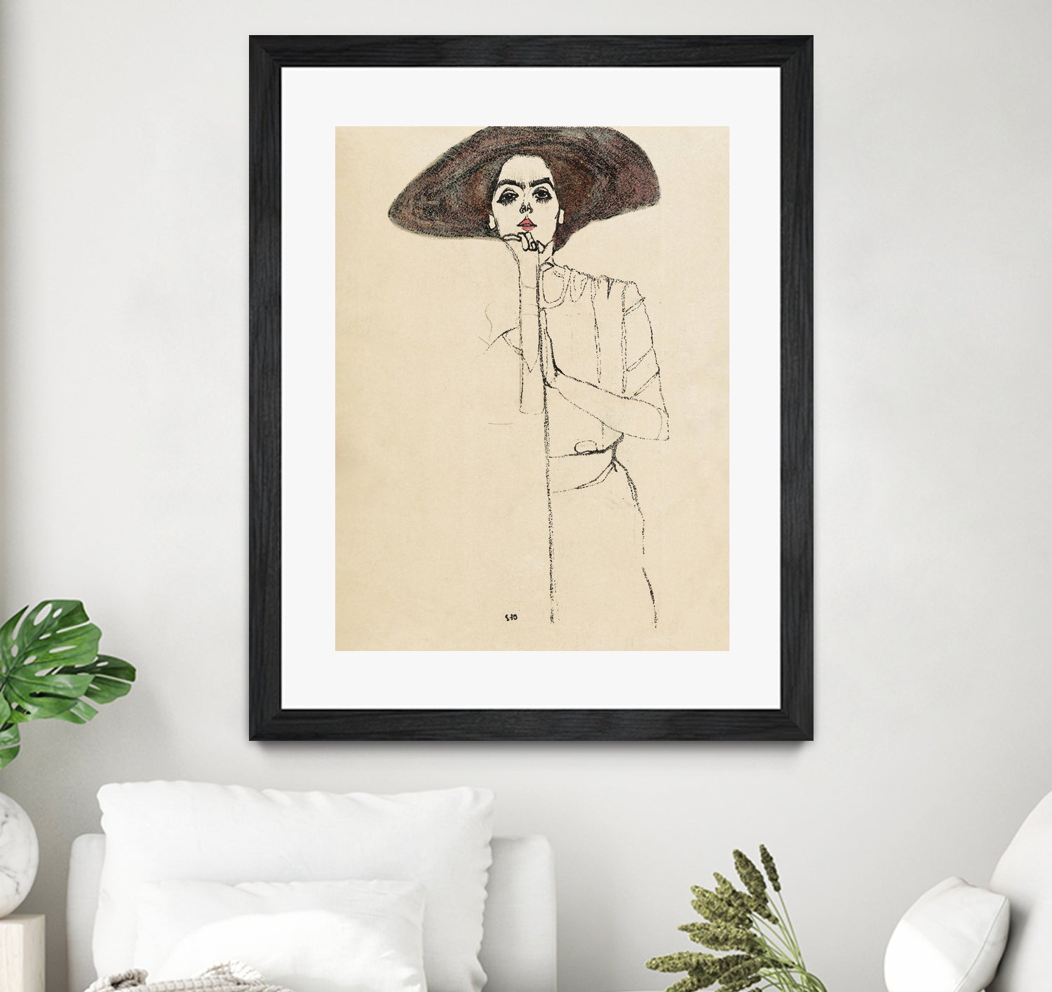 Portrait of a Woman 1910 by EGON on GIANT ART - illustration egon schiele