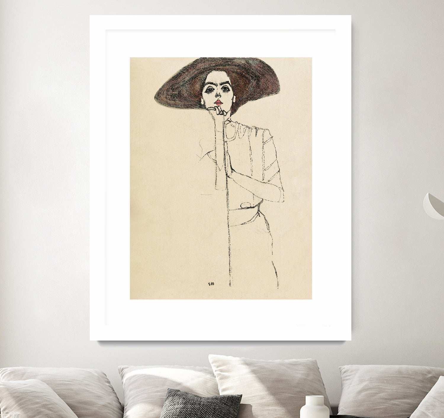Portrait of a Woman 1910 by EGON on GIANT ART - illustration egon schiele