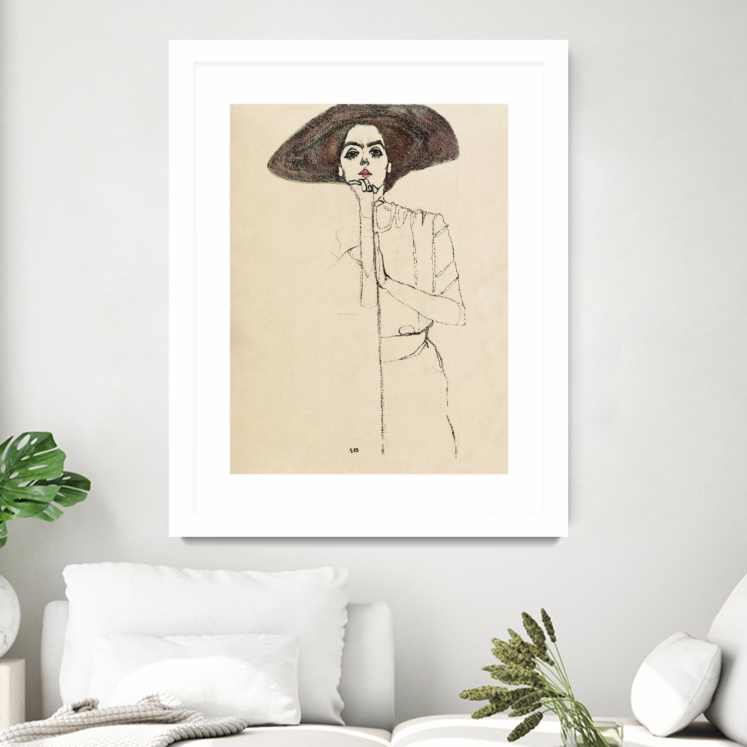 Portrait of a Woman 1910 by EGON on GIANT ART - illustration egon schiele