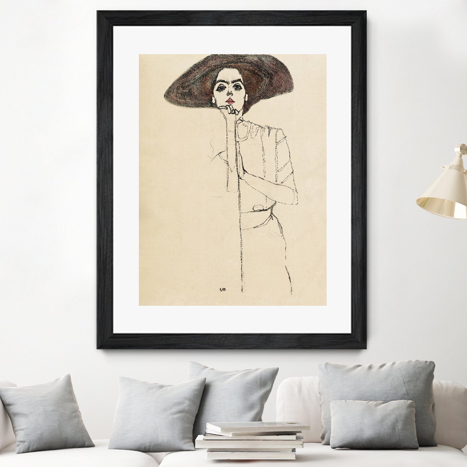 Portrait of a Woman 1910 by EGON on GIANT ART - illustration egon schiele
