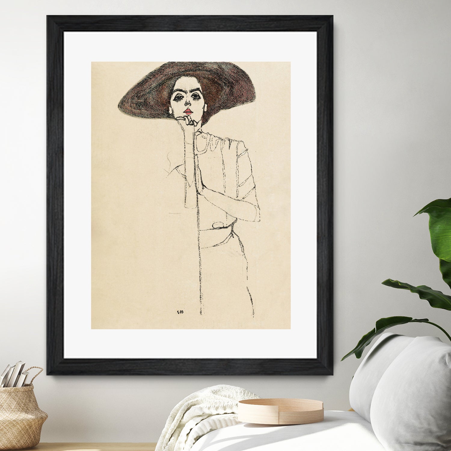 Portrait of a Woman 1910 by EGON on GIANT ART - illustration egon schiele