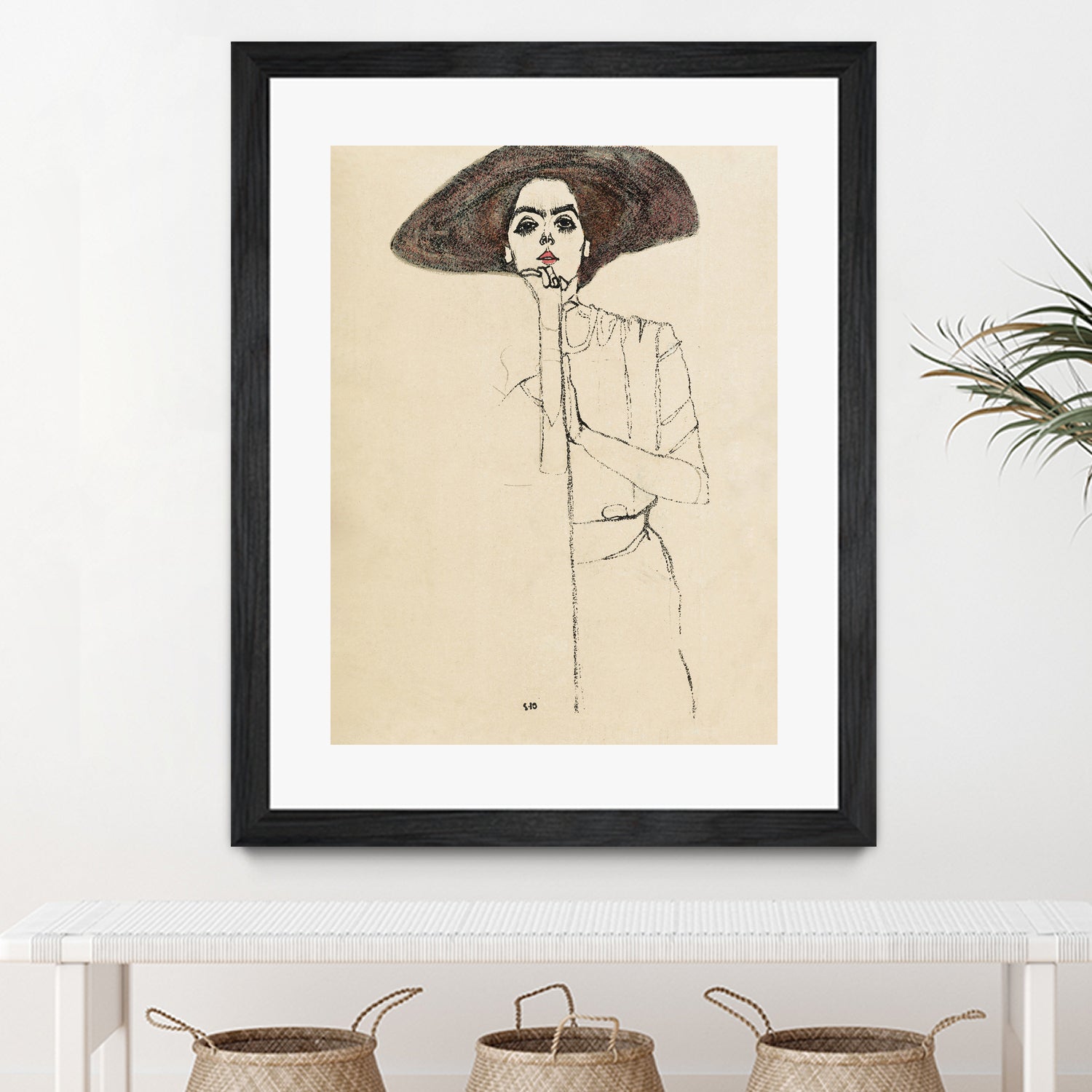 Portrait of a Woman 1910 by EGON on GIANT ART - illustration egon schiele