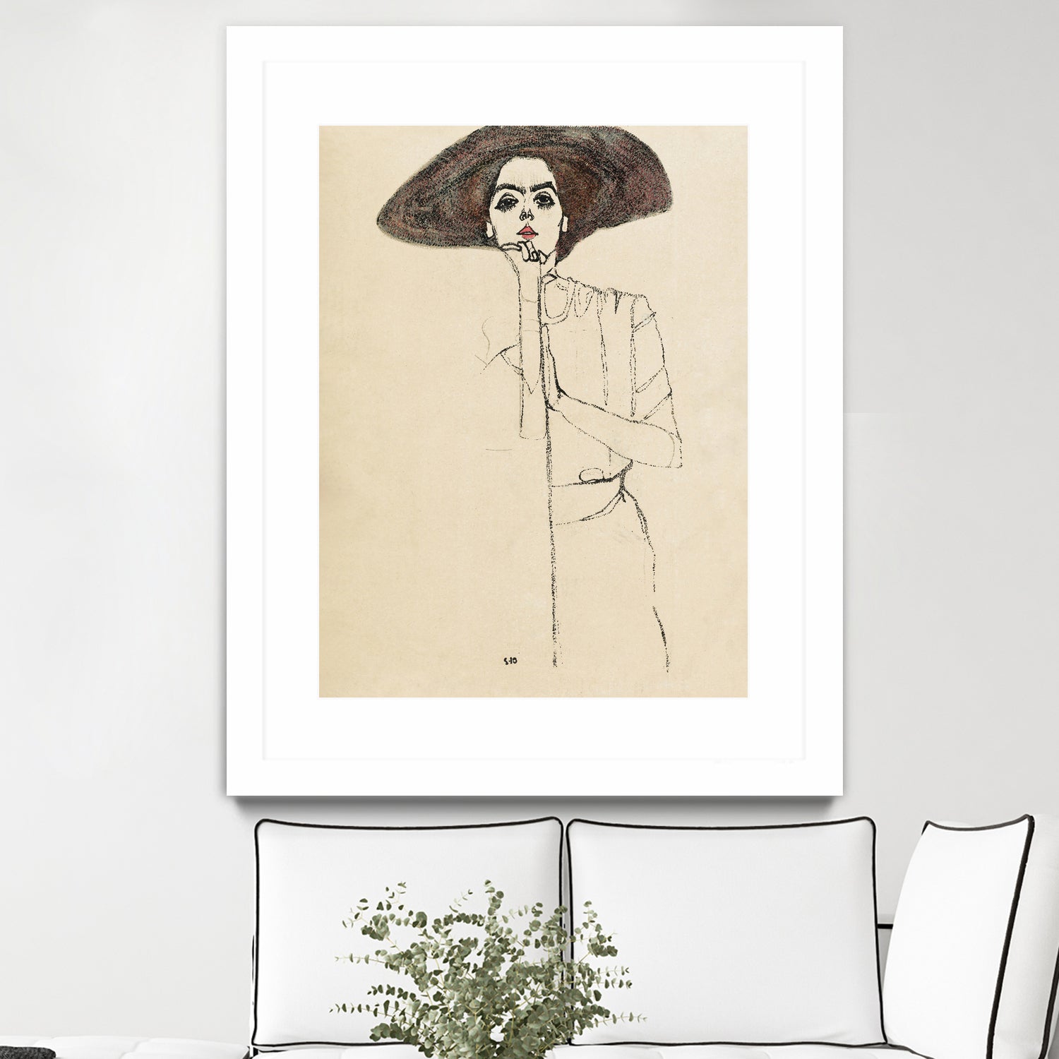 Portrait of a Woman 1910 by EGON on GIANT ART - illustration egon schiele