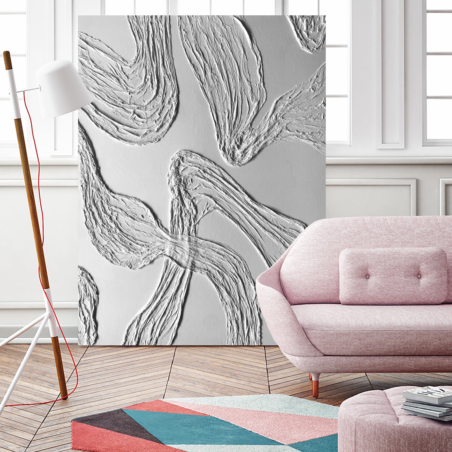 THE WHITE DANCE by ALLA on GIANT ART - white illustration fabric on canvas