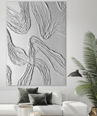 THE WHITE DANCE by ALLA on GIANT ART - white illustration fabric on canvas