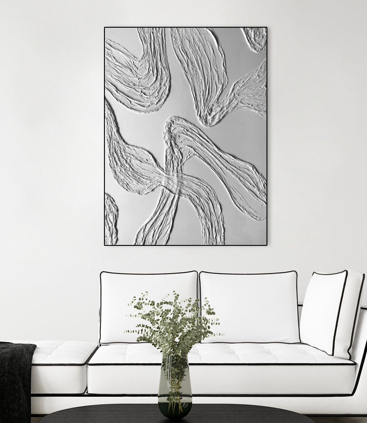 THE WHITE DANCE by ALLA on GIANT ART - white illustration fabric on canvas