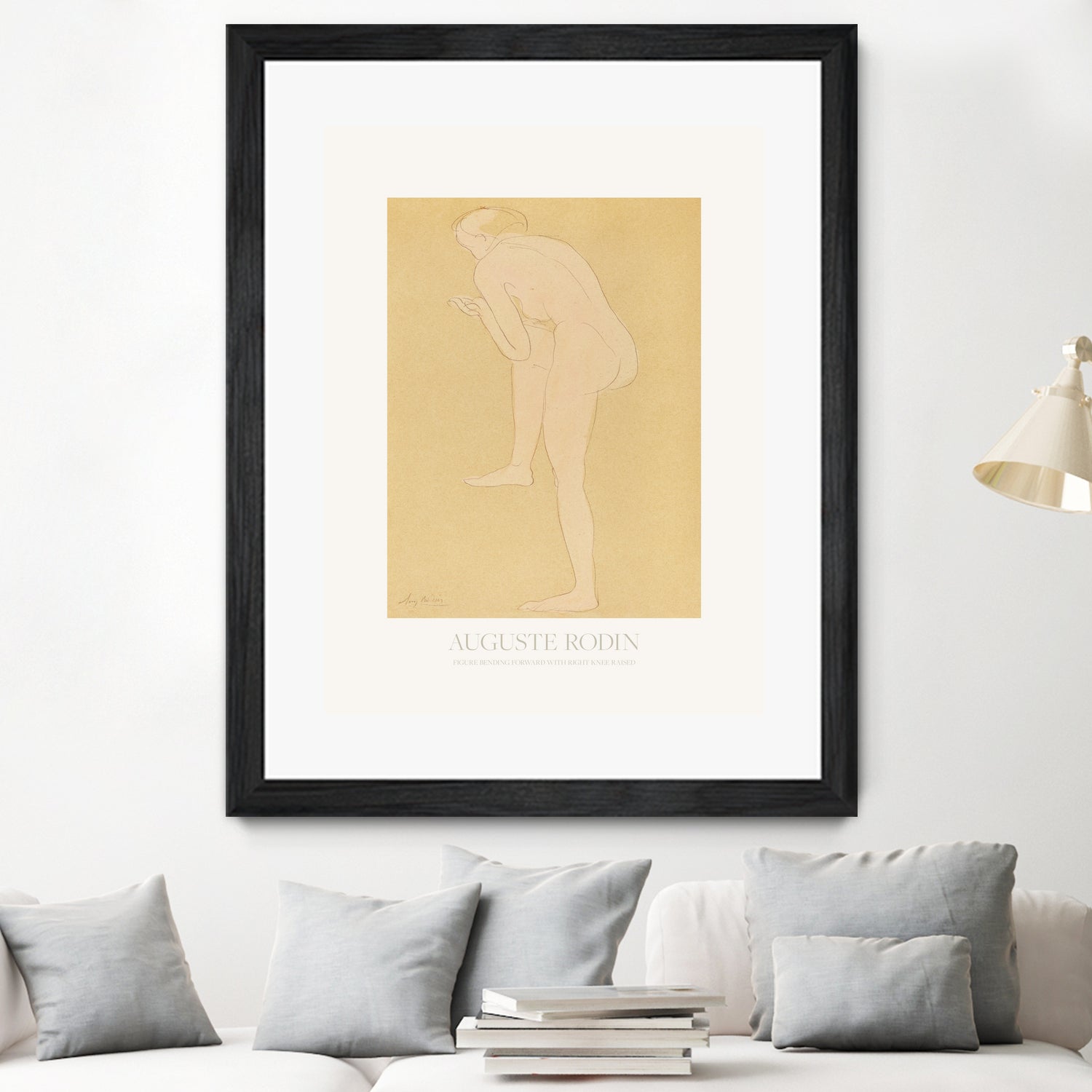 Figure Bending Forward With Right Knee Raised by Auguste Rodin on GIANT ART - auguste rodin figurative auguste rodin