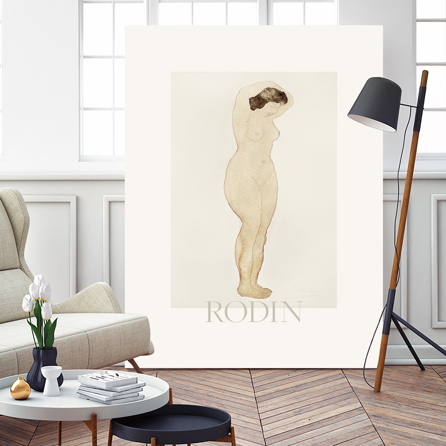 Nude by Standing With Hands On Head Auguste on GIANT ART - rodin auguste rodin rodin