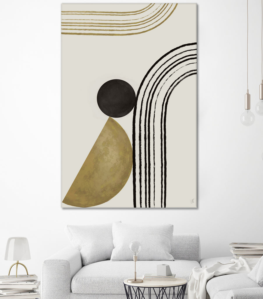 Scandi Gold Abstract by Anne-Marie on GIANT ART - abstract scandinavian style