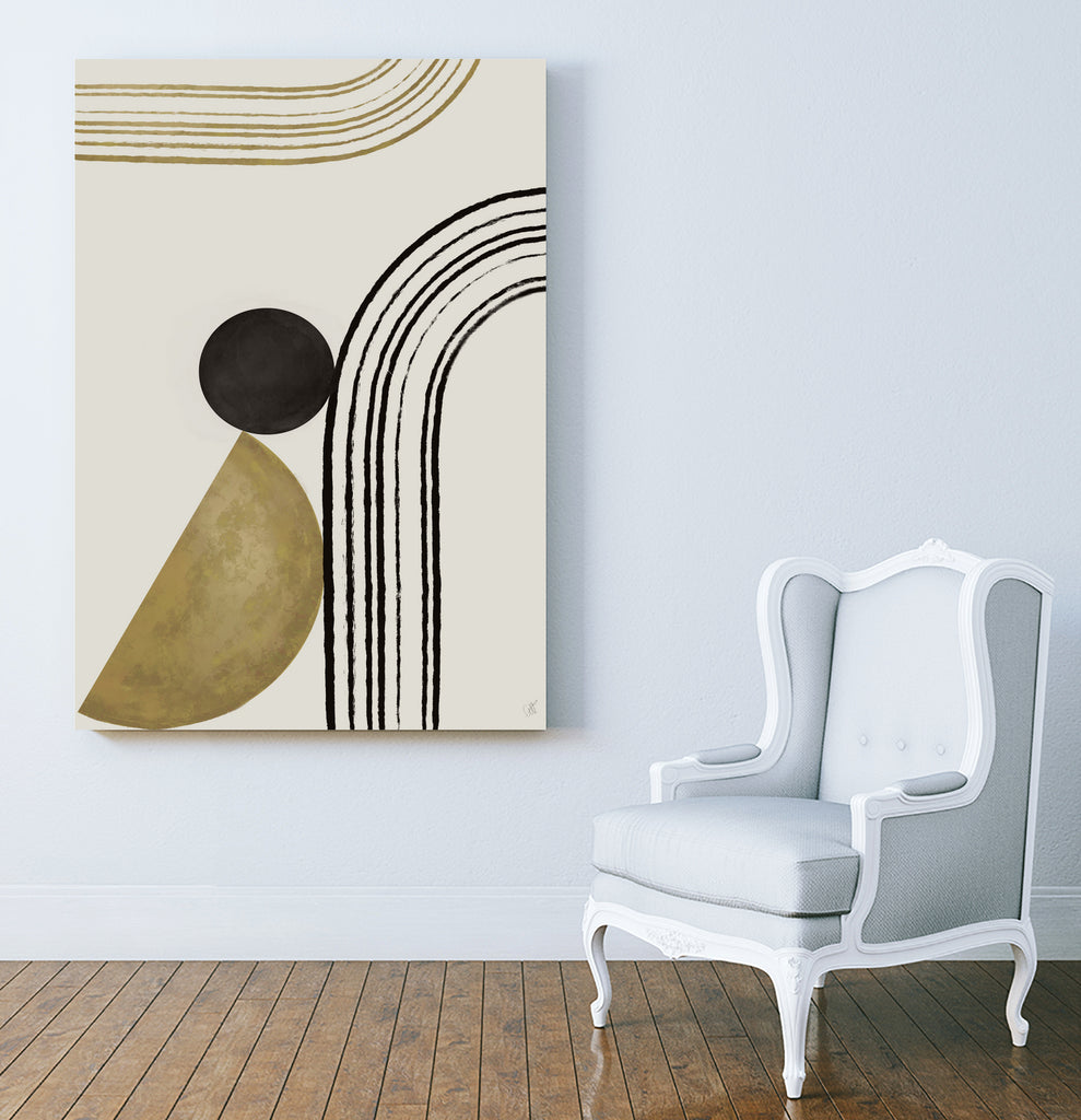 Scandi Gold Abstract by Anne-Marie on GIANT ART - abstract scandinavian style