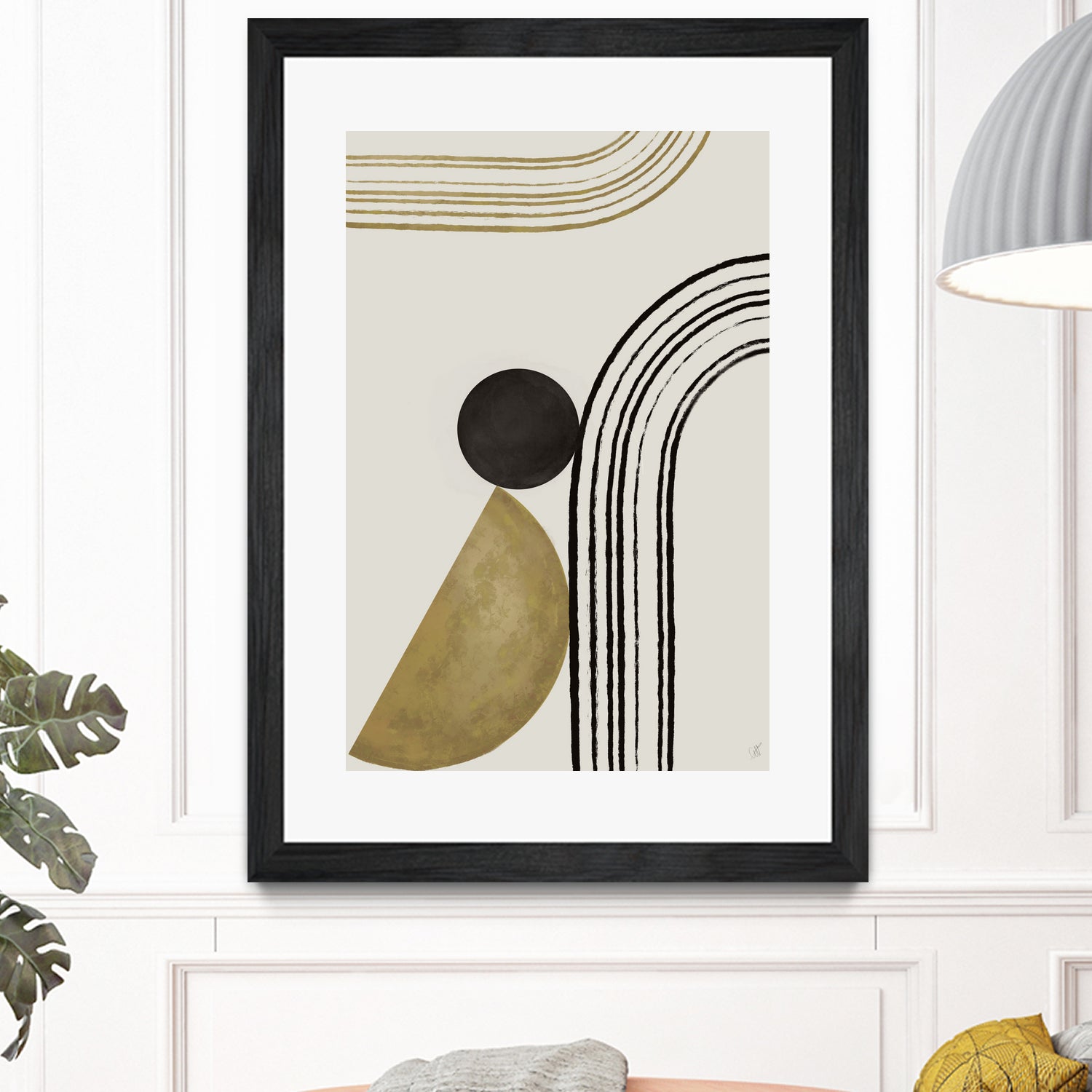 Scandi Gold Abstract by Anne-Marie on GIANT ART - abstract scandinavian style