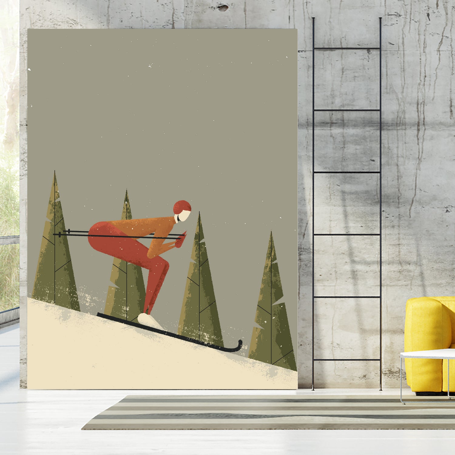 Skiing by Vision Grasp Art on GIANT ART