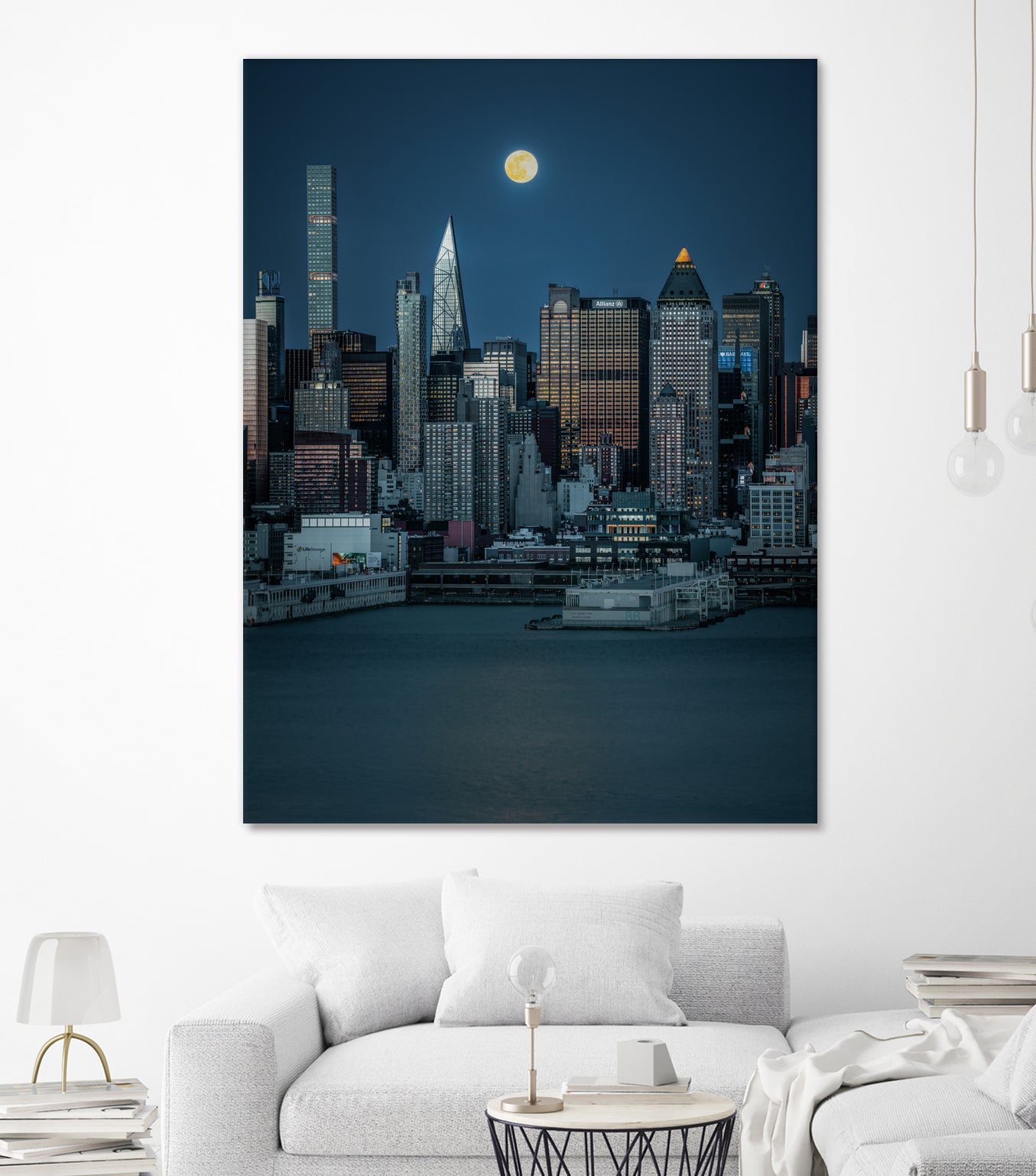 Lunar Elegance over Manhattan by Wei (David) Dai on GIANT ART - landscape usa