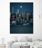 Lunar Elegance over Manhattan by Wei (David) Dai on GIANT ART - landscape usa