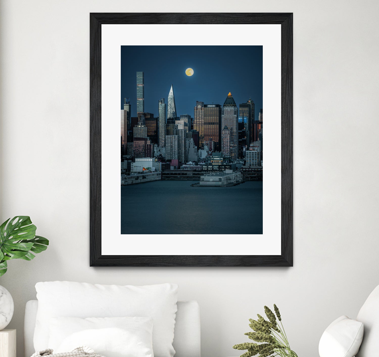 Lunar Elegance over Manhattan by Wei (David) Dai on GIANT ART - landscape usa