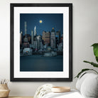 Lunar Elegance over Manhattan by Wei (David) Dai on GIANT ART - landscape usa