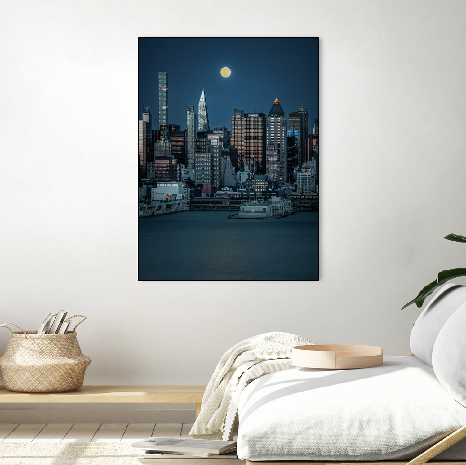 Lunar Elegance over Manhattan by Wei (David) Dai on GIANT ART - landscape usa